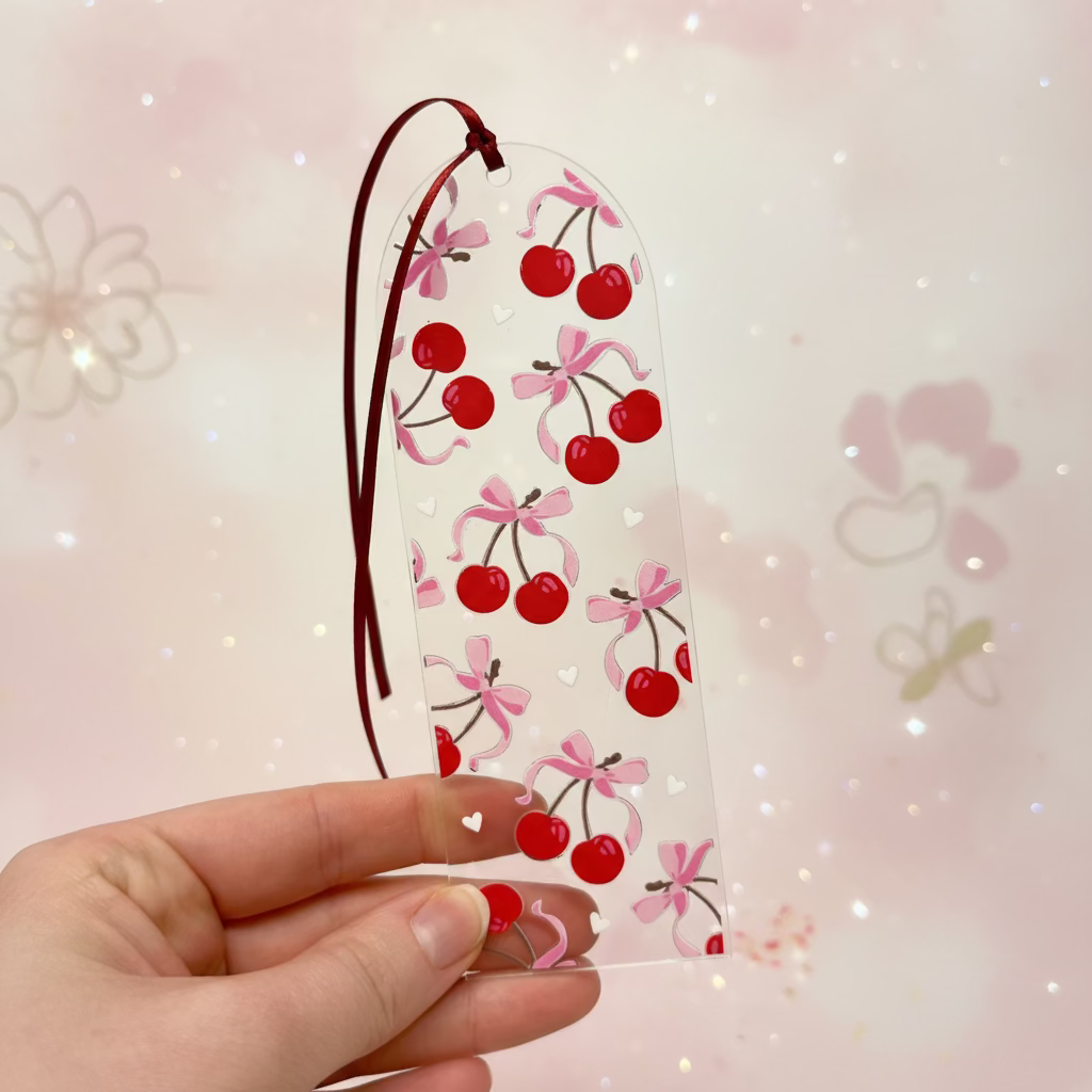 Cherry Bow Bookmark