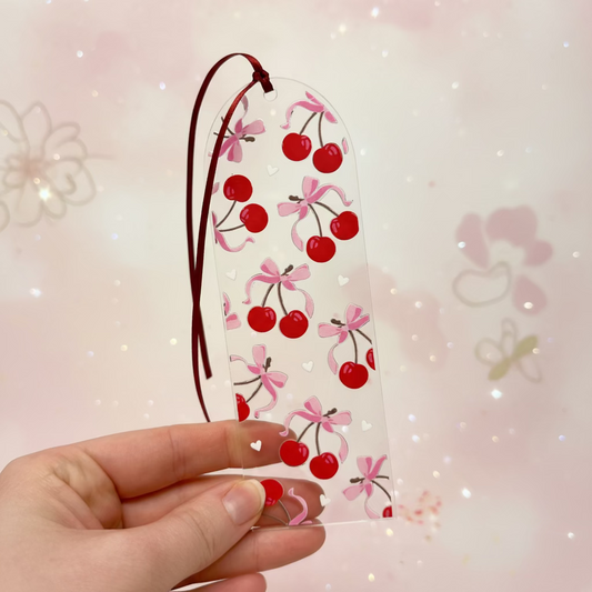 Cherry Bow Bookmark
