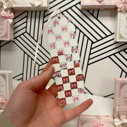 Checkered Bow Bookmark