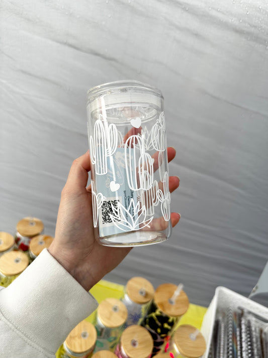 Cactus 16oz clear Cup